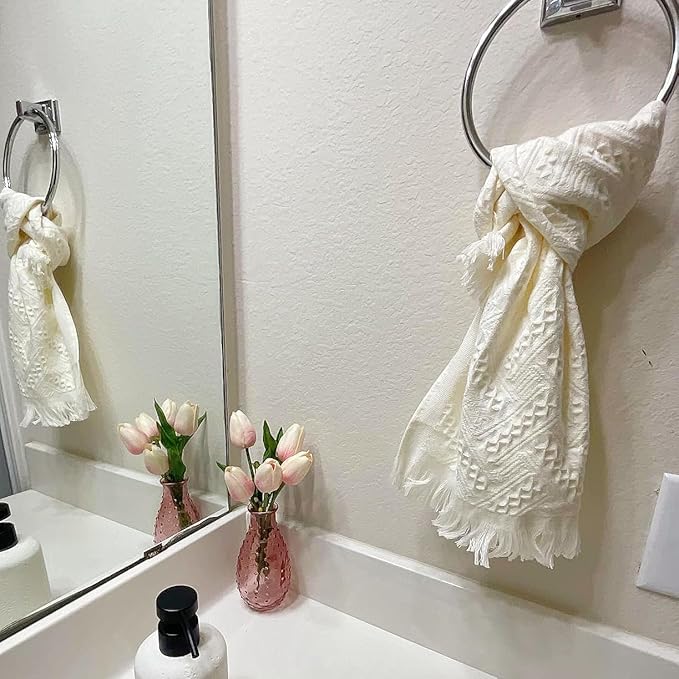Luxury Decorative Hand Towels Bathroom: 2 Packs 14X30 100% Cotton Turkish