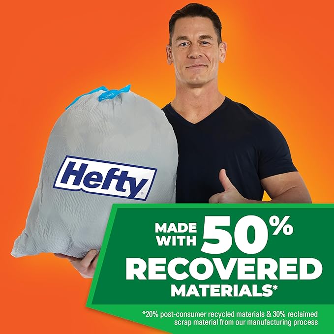 Hefty Ultra Strong Made with 50% Recovered Materials* Tall Kitchen Trash Bags