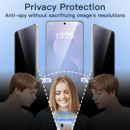 JETech Privacy Screen Protector for Samsung Galaxy S23 5G 6.1-Inch with Camera Lens Protector, Anti-Spy Tempered Glass Film, Fingerprint ID Compatible, 2-Pack Each