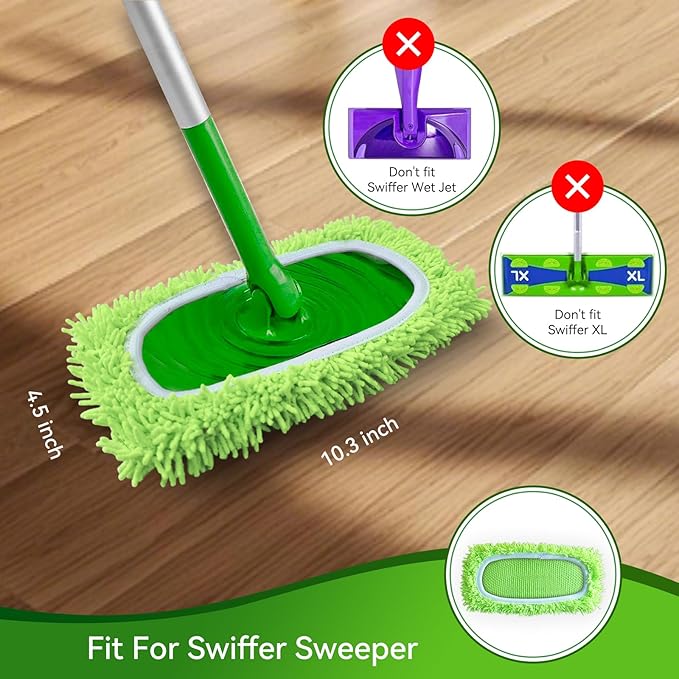 3 Pack Reusable Microfiber Mop Pads Compatible