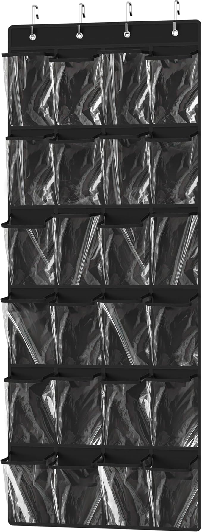 Simple Houseware 24 Pockets Large Clear Pockets Over The Door Hanging Shoe