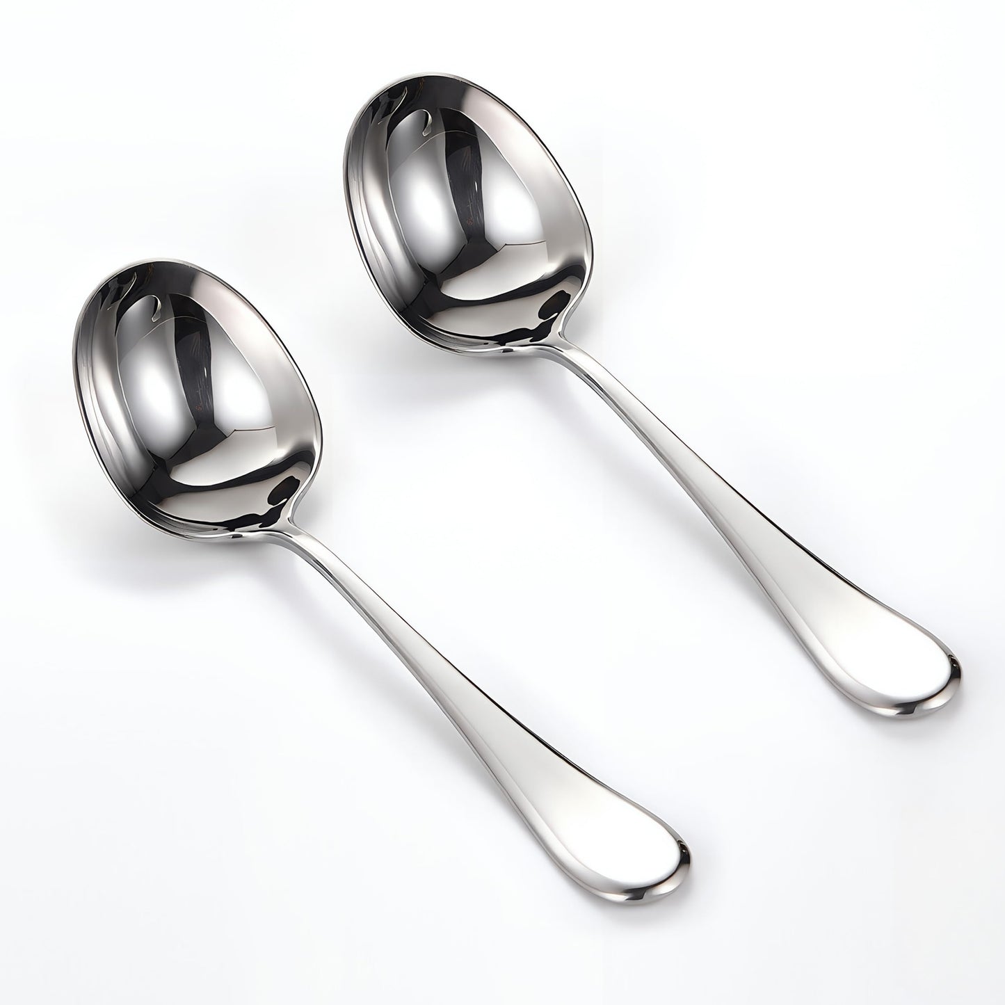 Txhlyx Serving Spoons with Deep Bowl,18/10 Stainless Steel 7.7 Inch Small Serving ladle for Soup,Sauce, Porridge,Stew,Dishwasher Safe,Set of 2