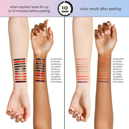 Sacheu Lip Liner STAY-N Peel Off Lip Stain — Long Lasting Matte Lip Tattoo Transfer Proof Lipstain Infused with Hyaluronic Acid & Vitamin E for All Skin Types — Vegan & Cruelty-Free, p-INKED