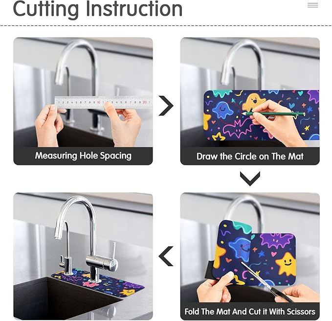 Kitchen Sink Splash Guard 2 PCS 30 Inch Sink Faucet Mat Splash Guard