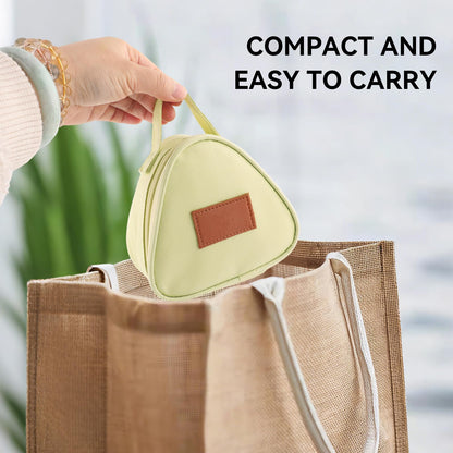 ARPOVIST 2 Pack Mini Reusable Snack Bags, Large Capacity Leakproof Sandwich Bag Food Container Multipurpose Picnic Handbags for Work Travel Outdoors Gym Picnic Lunch Box(Pink and Light Yellow)
