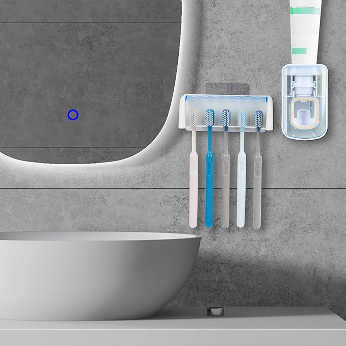 5 Slots Wall Mount Toothbrush Holder
