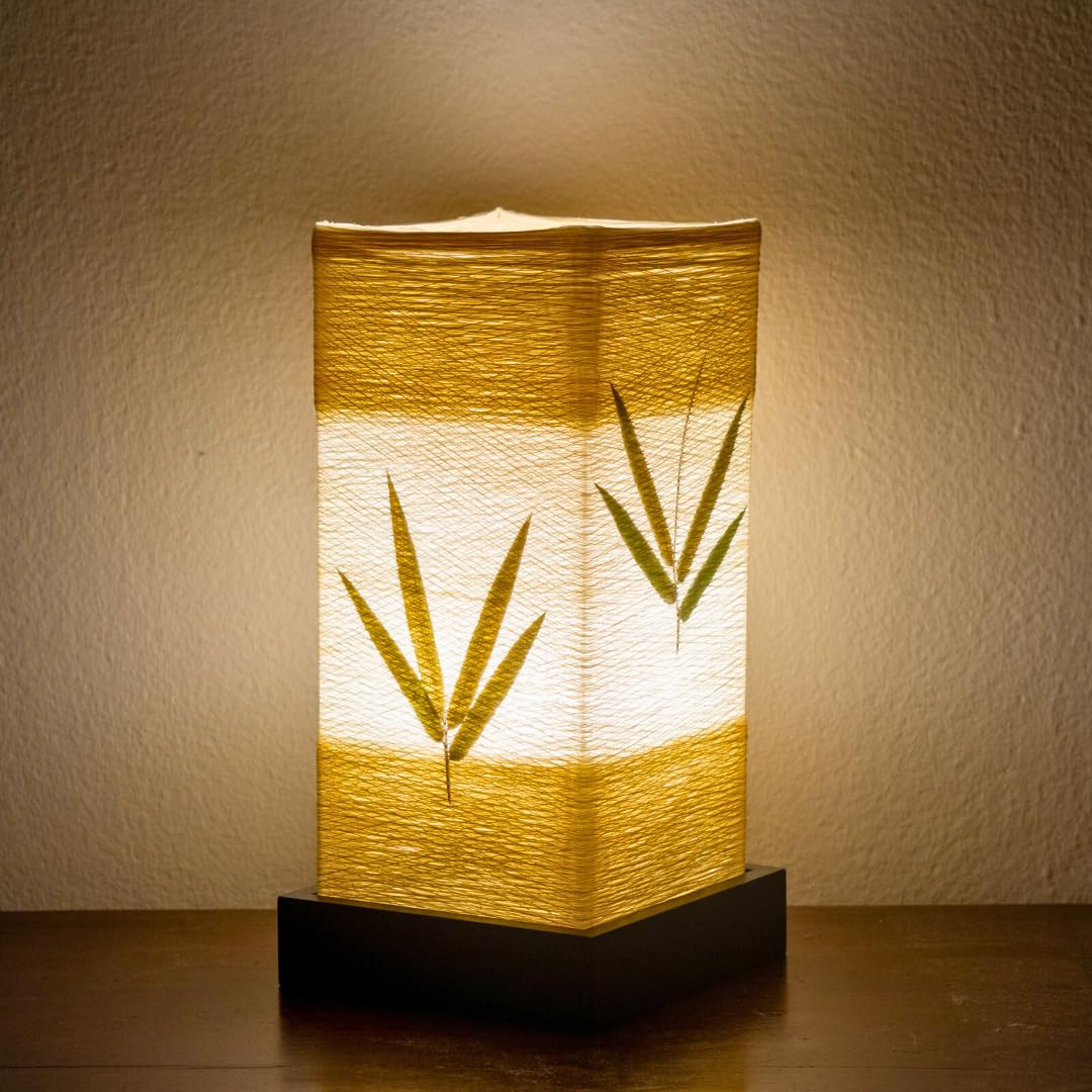 Import Nomad Unbound Japanese Lamp Lantern Asian - Table Lamp Japanese Decor Bamboo Lamp for Nightstand, Dresser, Living Room, Kids Room, Dorm, Office - Instructions + Lightbulb Included