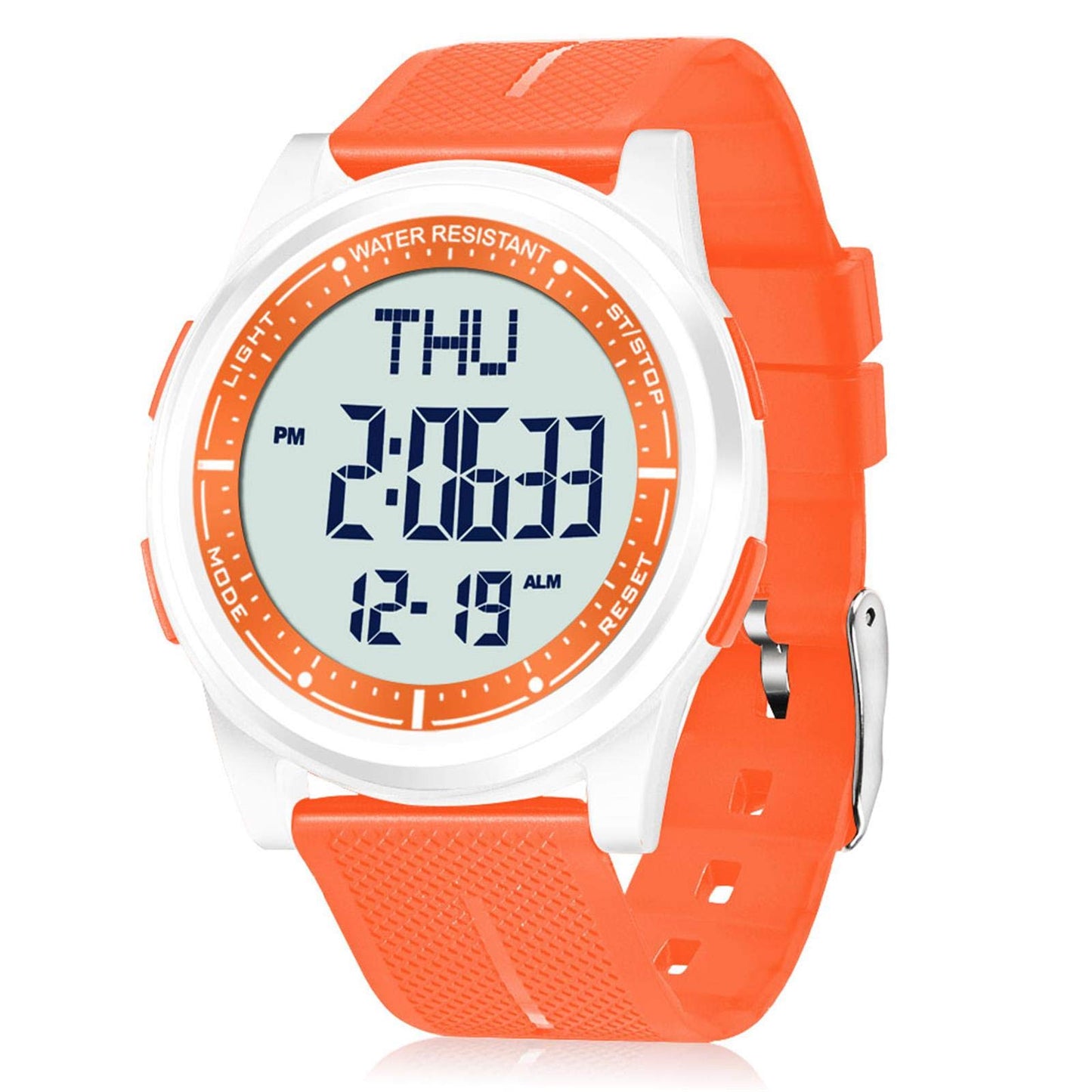 Beeasy Digital Watch Waterproof with Stopwatch Alarm Countdown Dual Time, Ultra-Thin Super Wide-Angle Display Digital Wrist Watches for Men Women