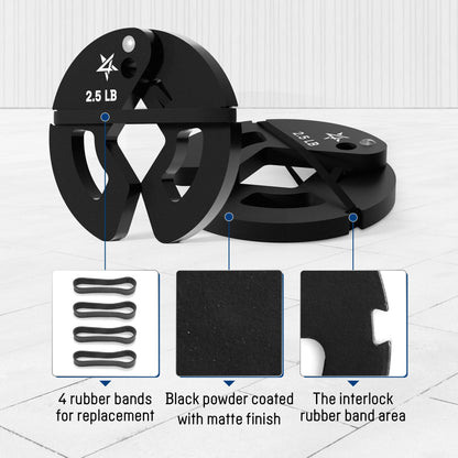 Yes4All Fractional Weight Plates Set, Available In Steel And Rubber, Set of 2/4/6 Plates in 1.25LB, 2.5LB, or 5LB Sizes, Micro Change Plates for Dumbbell and Olympic Barbell Weightlifting