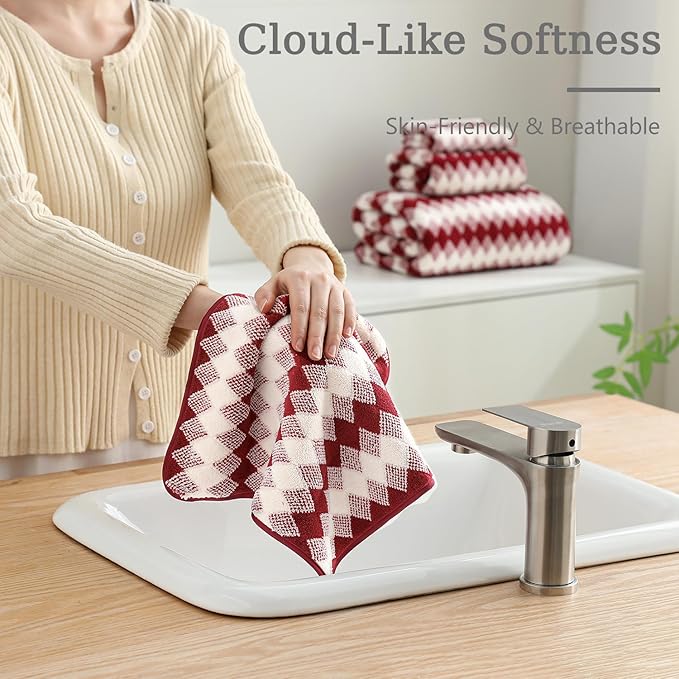 8 Piece Bathroom Towel Set |2 Oversized Bath Towels, 2 Hand Towels, 4