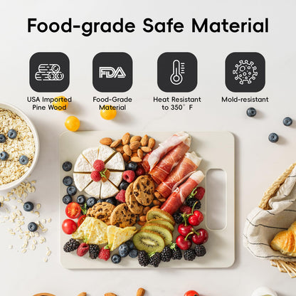 Wood Fiber Cutting Board Set of 2, Dishwasher Safe, Non-Toxic Cutting Board for Kitchen, BPA Free, Non-Slip, Non-Porous Composite Chopping Board, Mothers Day Gifts for Mom