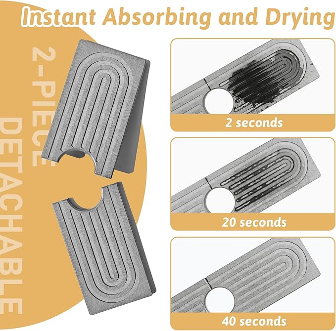 Diatomite Sink Protector for Kitchen, Super Absorbent Soap Drying Ttray Sponge