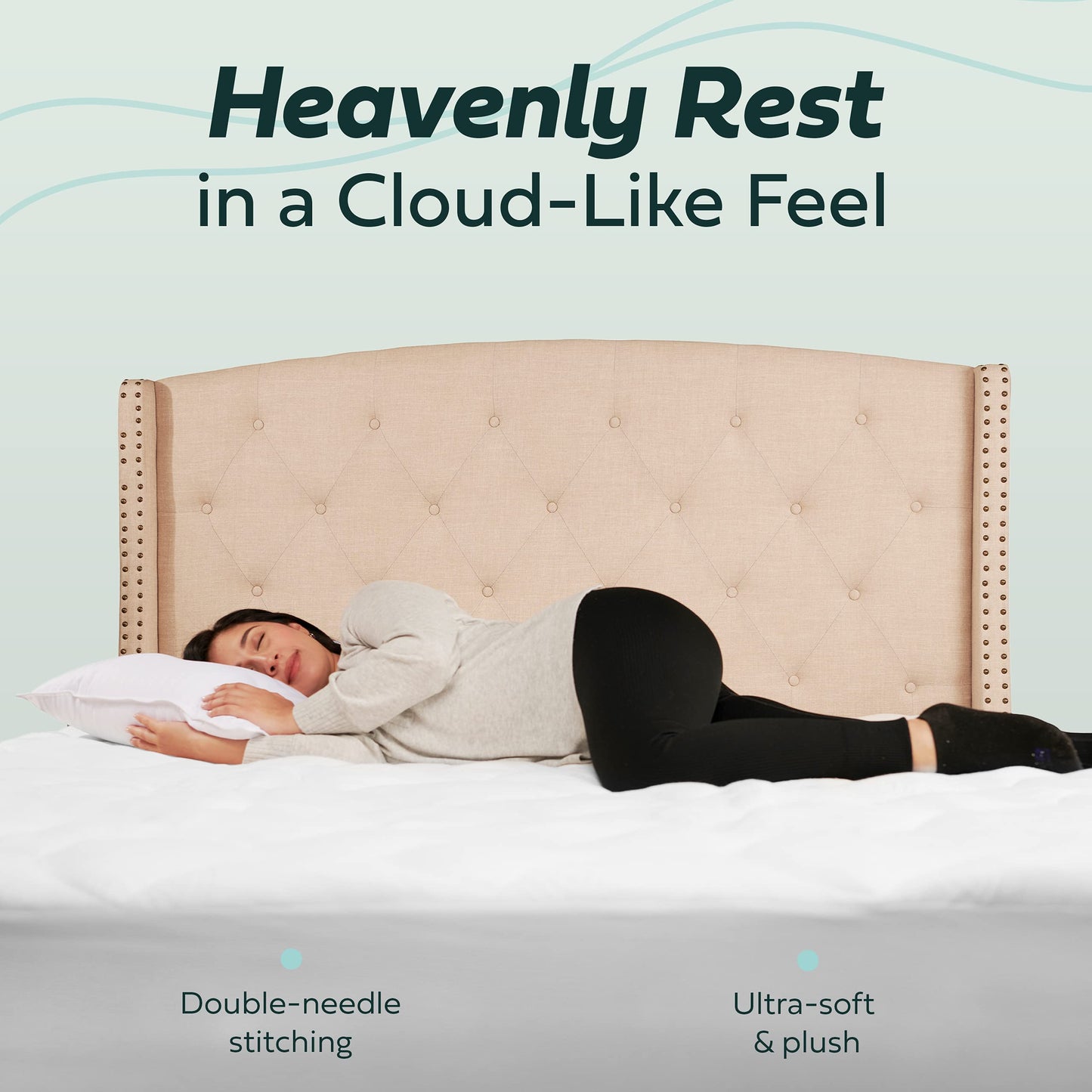 Mandarin Home Collection Ultra Soft Rayon Derived from Bamboo Plush Mattress Topper - Premium Mattress Pad - Twin XL
