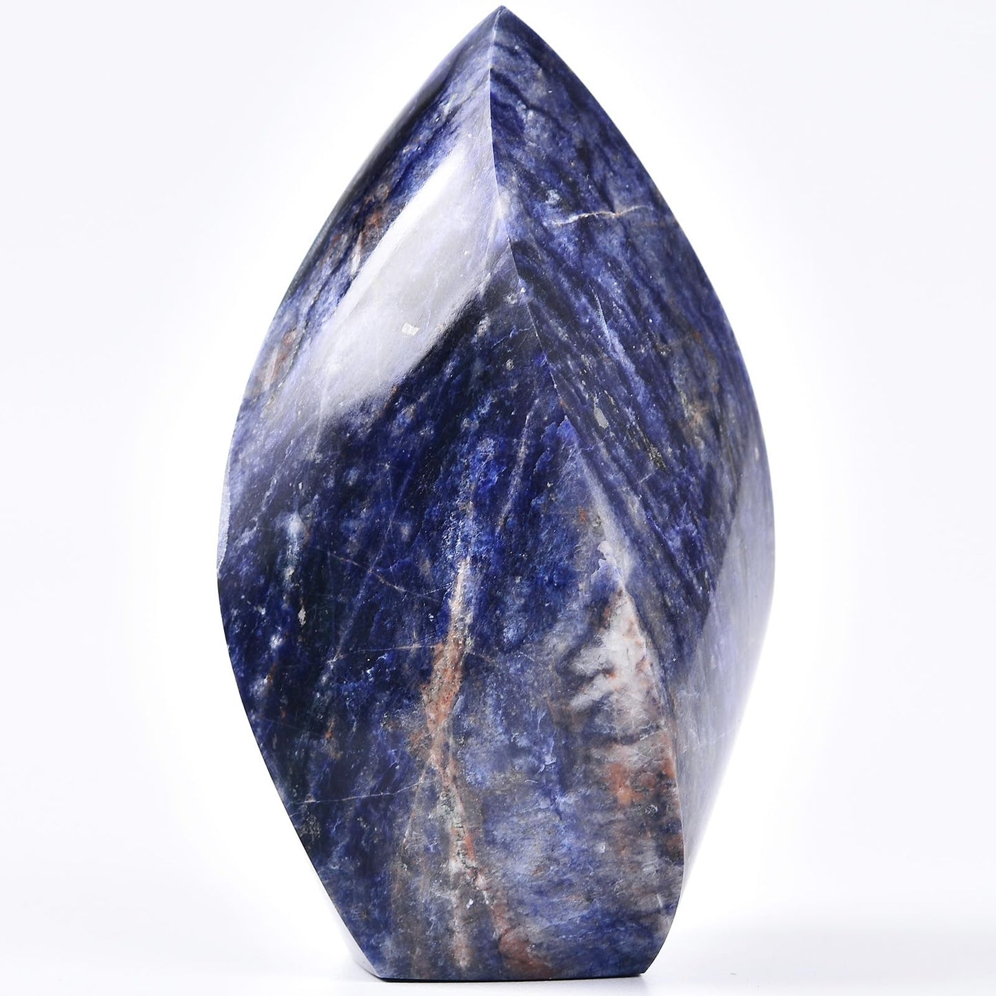 JIC Gem Sodalite Large Natural Healing Crystal Point Obelisk Tower Spiral 4 Sides Energy Gemstone Decoration Gifts 1.1-1.7 Lbs