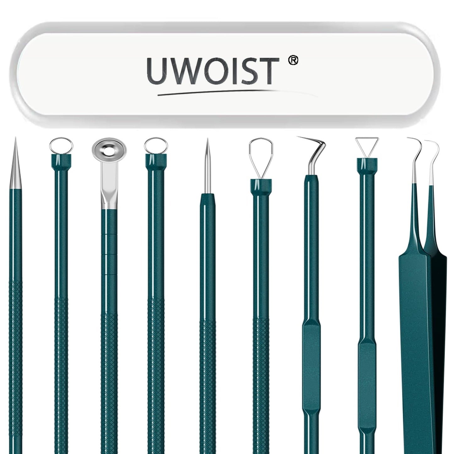 Pimple Popper Tool Kit Blackhead Remover Tools (5 Piece Kit), Professional Stainless Black Head Remover for face, Risk Free Treatment Pimple Extractor with Tweezers