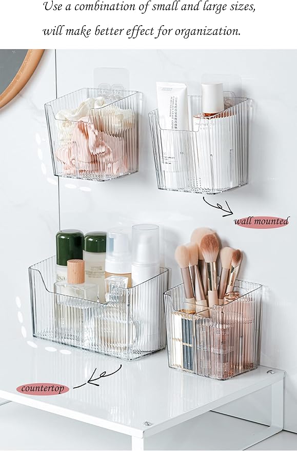 Set Of 2 Storage Organizer Bins Wall Mounted Shower Caddy, Bathroom shelves