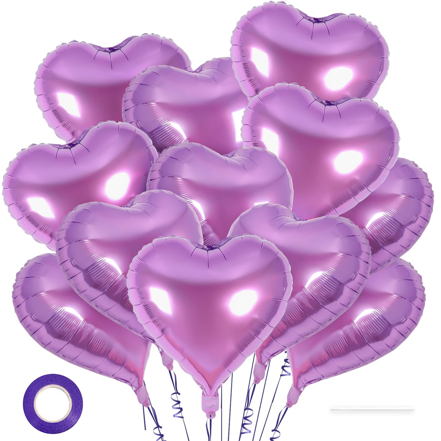 12 Pcs Red Heart Balloons,18 Inch Heart Foil Balloons Love Balloon Valentine Balloon for Birthday Party Wedding Engagement Party Baby Shower Valentine Day Decorations (red)