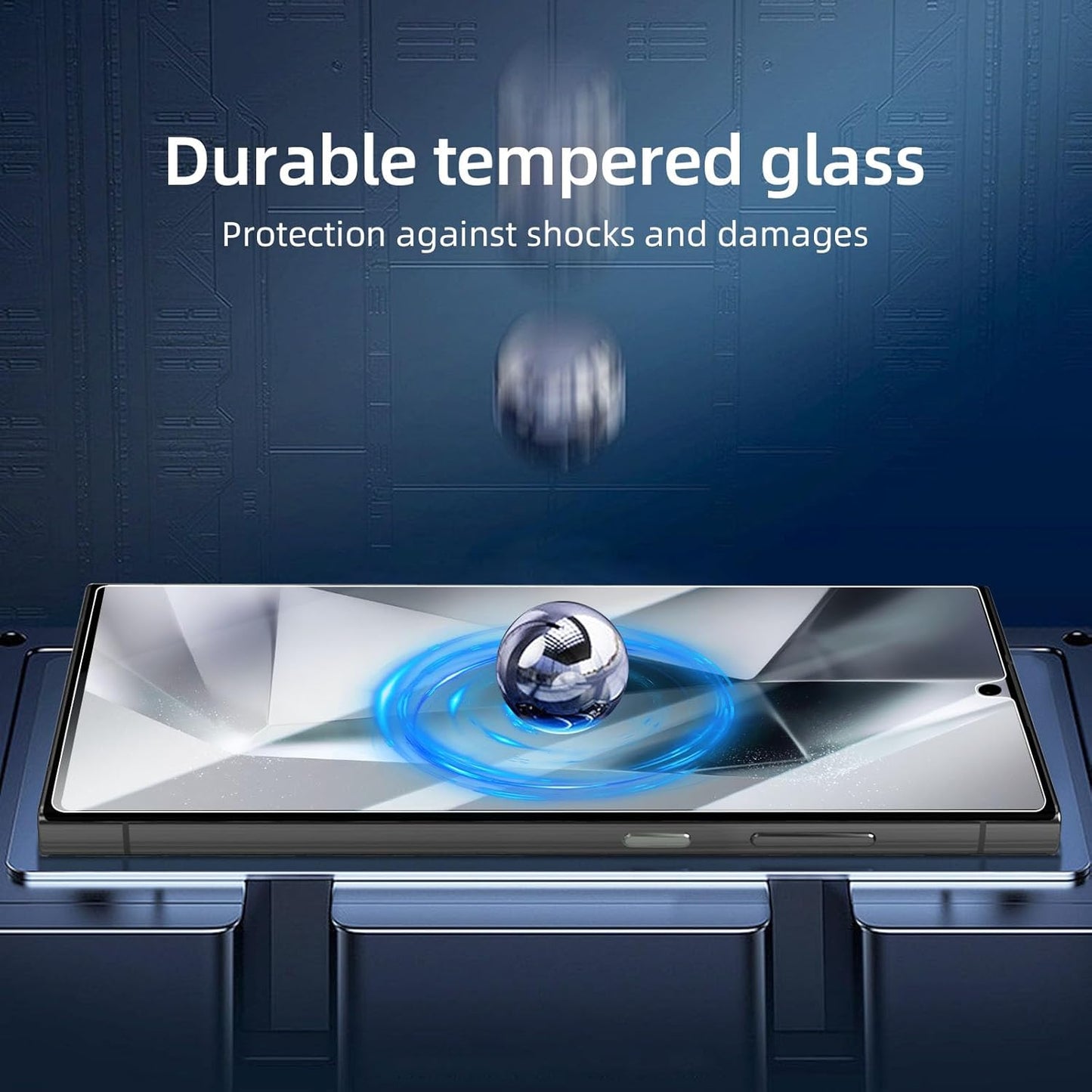NEW'C 3 Pack Designed for Samsung Galaxy S24 Ultra Screen Protecto, (No for S24/S24 Plus), Tempered Glass, Case Friendly Scratch-proof, Bubble Free, Ultra Resistant