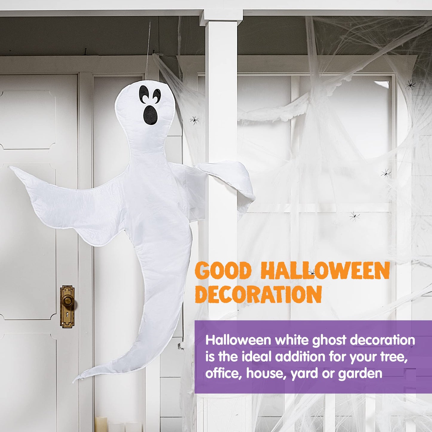 JOYIN Halloween Tree Wrap Ghost Decoration Outdoor, Cute Ghost Design Decorations for Halloween Lawn, Tree, Party Supplies