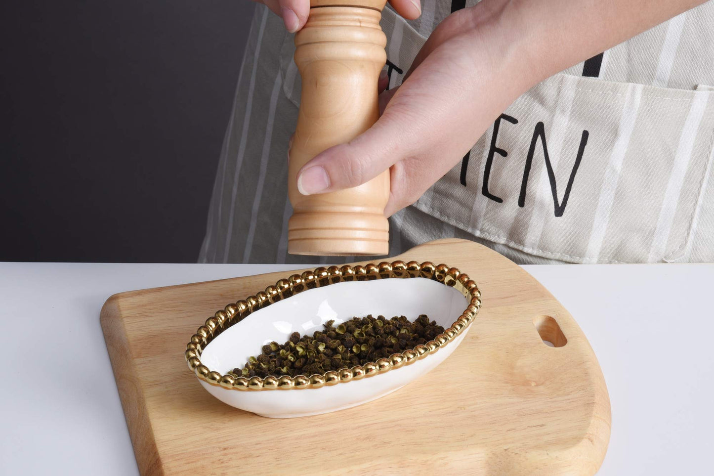 Pampa Bay Golden Salerno Long Condiment Bowl