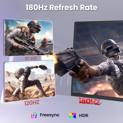 23.8'' Portable Monitor,FHD 1080P 100Hz IPS Laptop Screen Extender,USB-C HDMI Large Office Gaming Second Monitor Extender with Detachable Stand for Mac Windows PS5 Xbox Switch(Built-in Speakers)