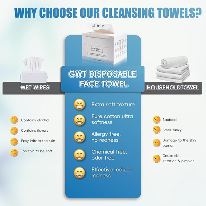 GWT Disposable Face Towels, Thicken Facial Towels