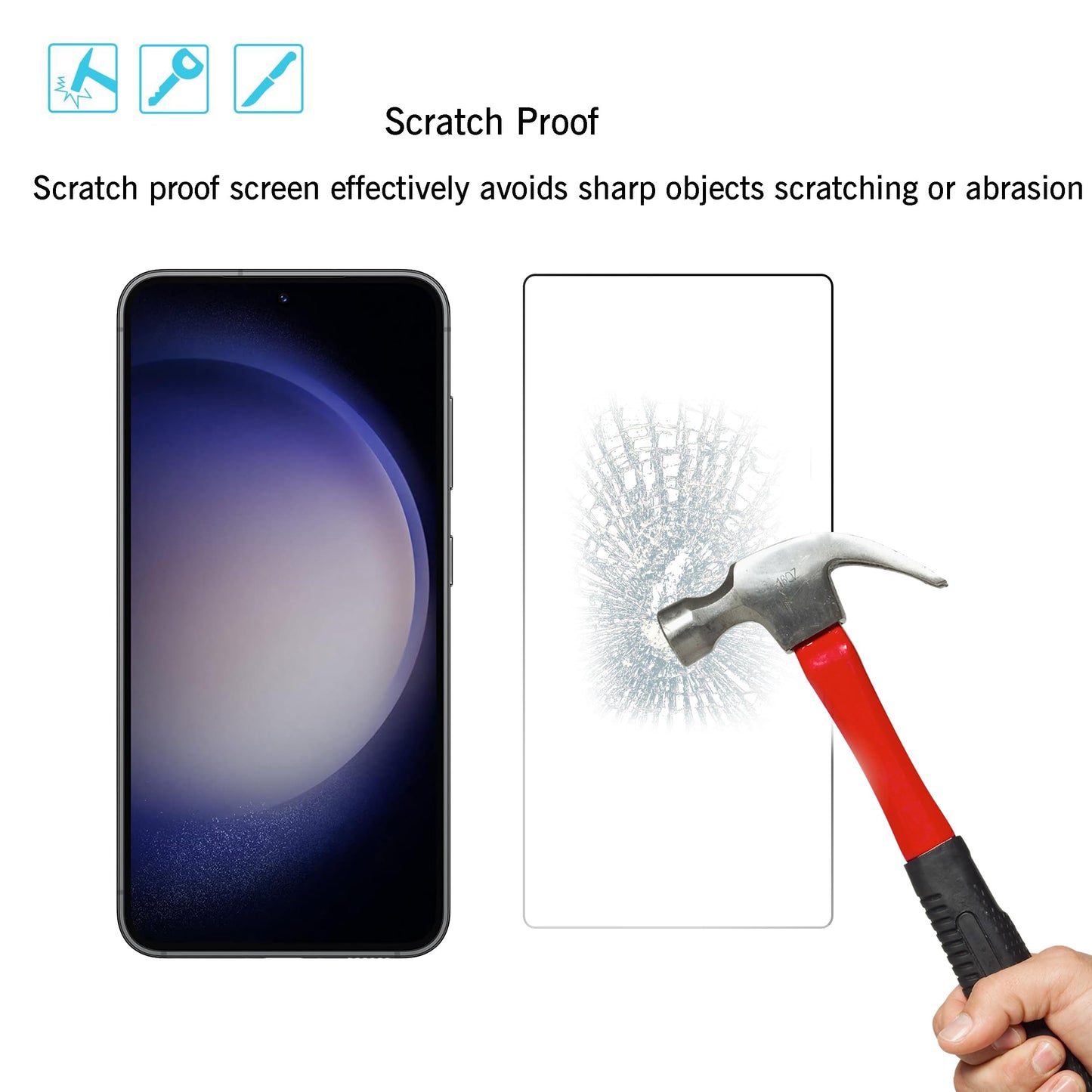 Ailun Screen Protector for Galaxy S22+/S22 Plus 5G 6.6 Inch Display 3Pack + 3Pack Camera Lens Tempered Glass Fingerprint Unlock 0.25mm Clear Anti-Scratch Case Friendly [Not For S22 Ultra]