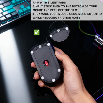 BoBliss Glass Gaming Mouse Pad-15.7"x 11.8",Ultra-Smooth Gaming and Office Mousepad-Professional-Grade Esports Mouse pad,Non-Slip Base with Noise-reducing Pads,White.