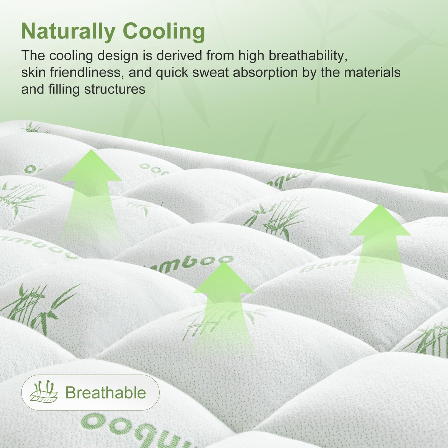 SurChic Queen Size Mattress Topper Viscose Derived from Bamboo, Soft Thick Pillow Top Mattress Pad Cover for Back Pain, Cooling Mattress Protector with 8-21 Inch Deep Pocket, White