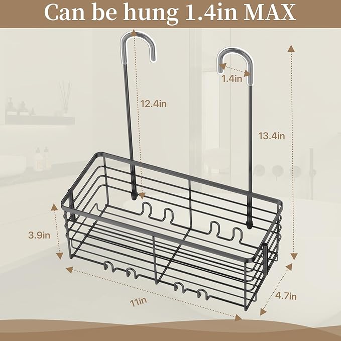 DELLAN Hanging Shower Rack, Shower Organizer Hanging