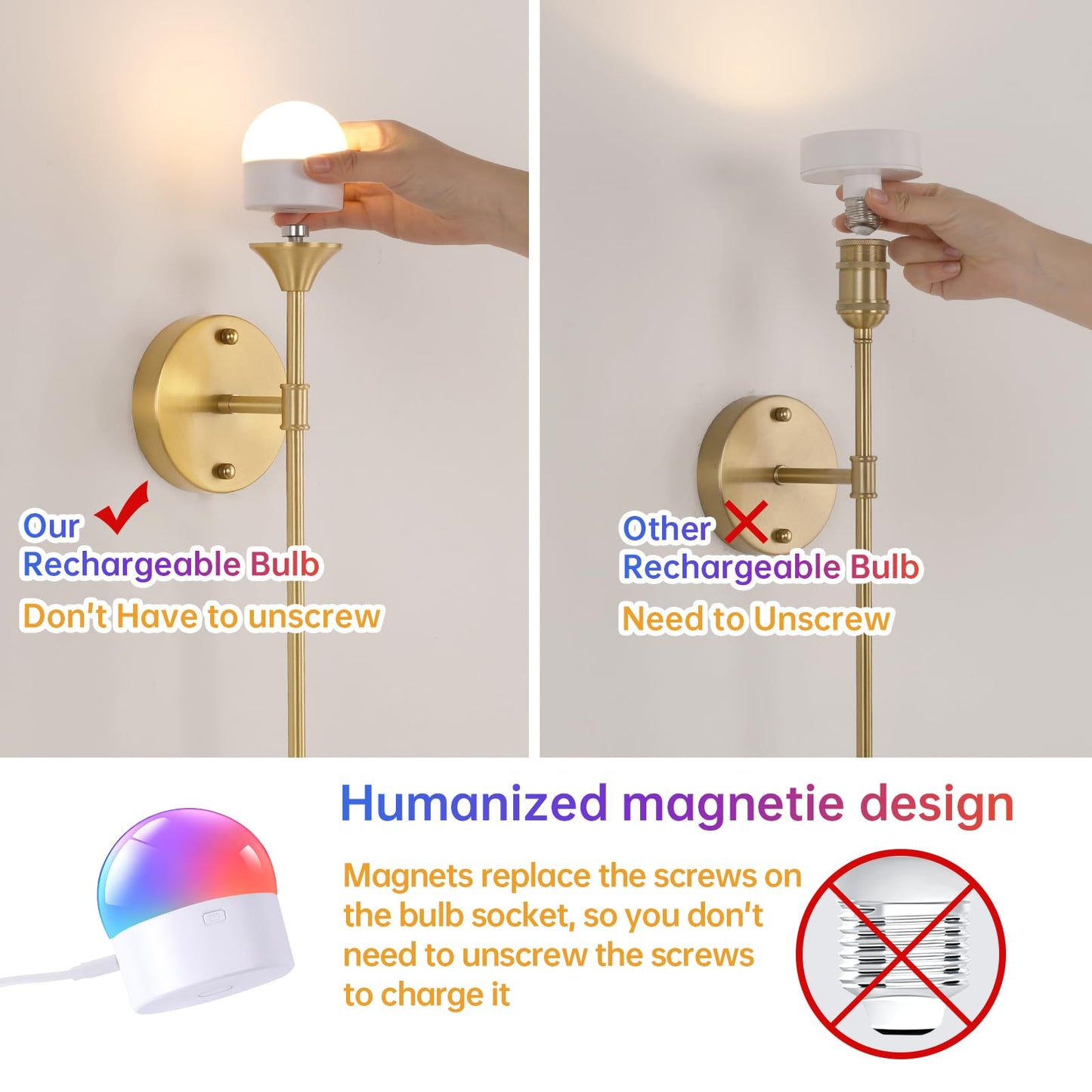 Shenmoyl Battery Operated Wall Sconce Set of 2, Amber Tulip Vintage Wall Light Fixture Rechargeable 5000mAh Battery Powered Wall Lamp with Remote for Living Room Bathroom