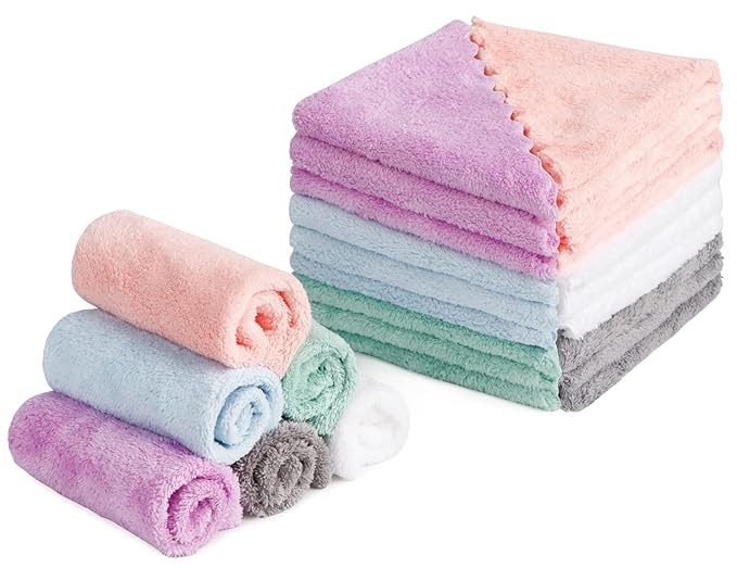 HOMEXCEL Premium Makeup Remover Cloth 24 Pack, Reusable Super Soft 7 x 7 Inch