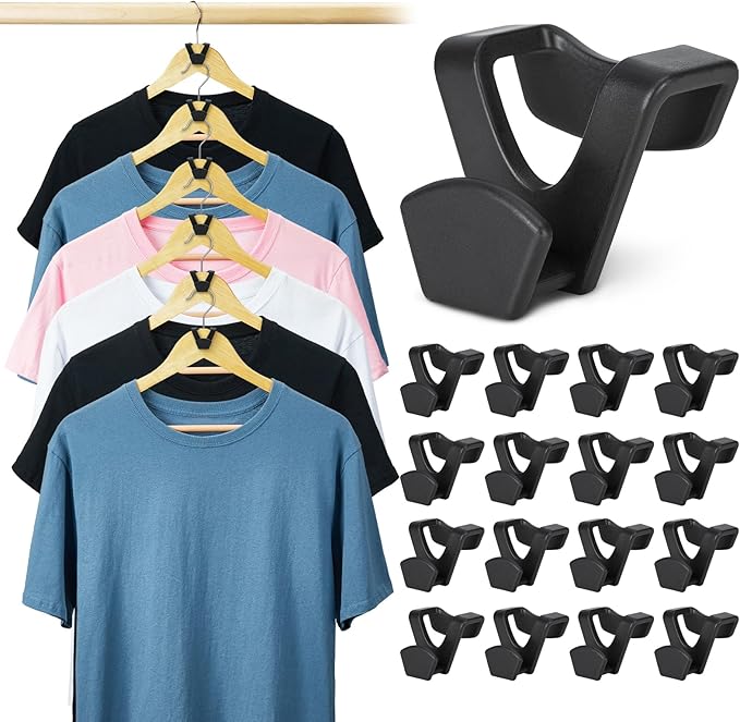 Smartor Clothes Hanger Connector Hooks 30 Pack, Closet Storage and Organization