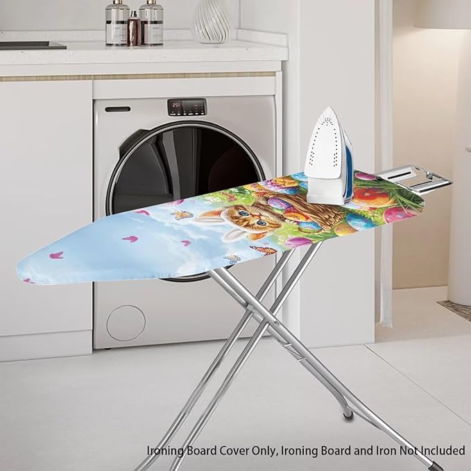 Cat and Easter Egg Ironing Board Pad and Cover Durable Thick Ironing Board
