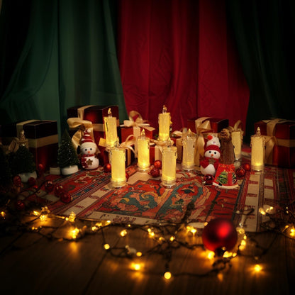 HAIDOLIANG 4PCS White LED Candles (D:2.5" x H:7"),Flameless Pillar Candle,Battery Operated Candles/Fake Candle, Velas Artificiales para Decoracion for Valentine Wedding Ramadan Christmas Decorations