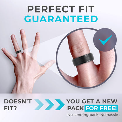 ThunderFit Silicone Rings Wedding Bands for Men, Plain Men’s Rubber Engagement Bands with Gift Box, 1-Pack