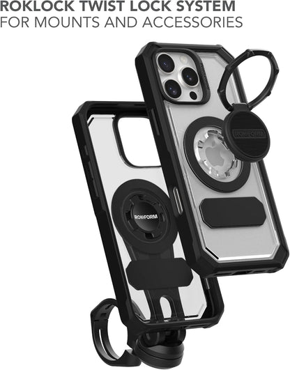 Rokform Rugged Case Compatible with iPhone 16 Pro Max, Magnetic Cover (Black)
