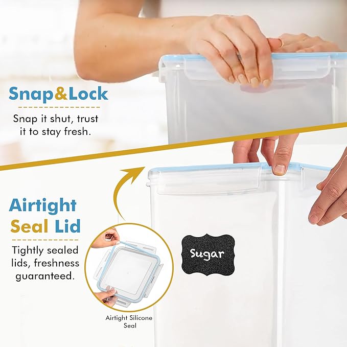 Shazo 2 PC Extra Large Bulk Food Storage Containers