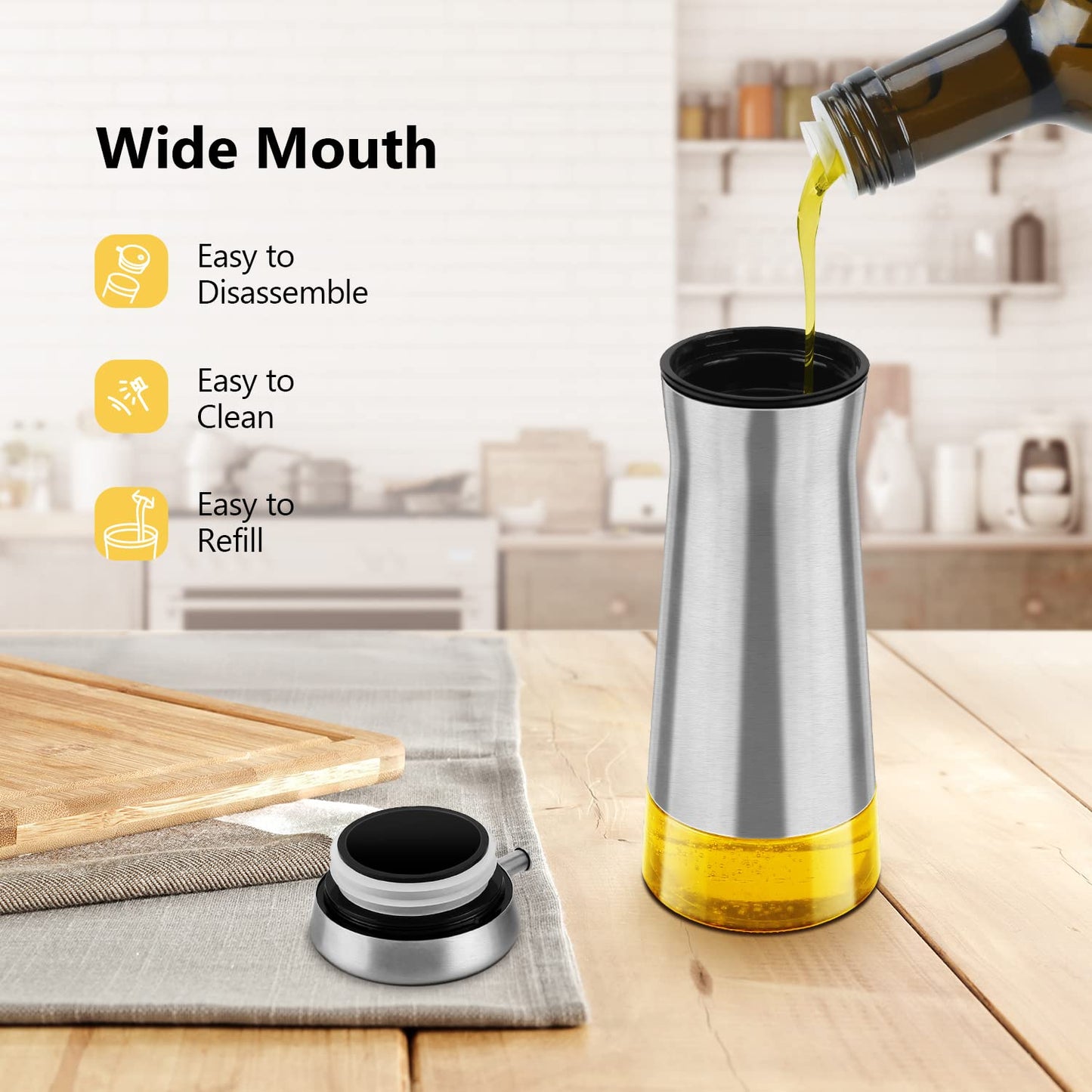 salt shaker and oil dispenser