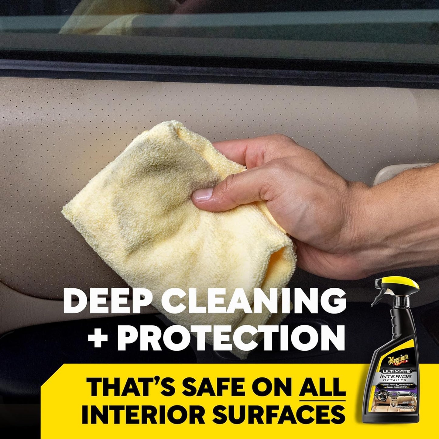 Meguiar's Quik Interior Detailer Cleaner 473ml for a Matt Finish. Cleans all Interior Car Surfaces - G13616EU