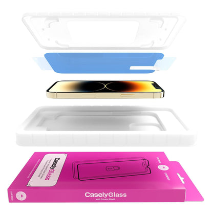 Casely iPhone 16, iPhone 15 Premium Tempered Glass Screen Protector