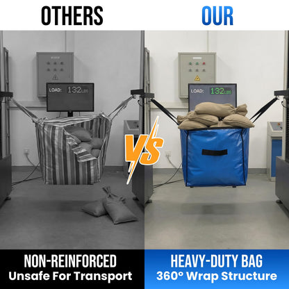 TAILI Extra Large Moving Bags, 4 Pack Blue Heavy Duty Totes For Storage with Visible Window, Wrap Around Handles, Storage Bags for Space Saving, Alternative to Moving Boxes