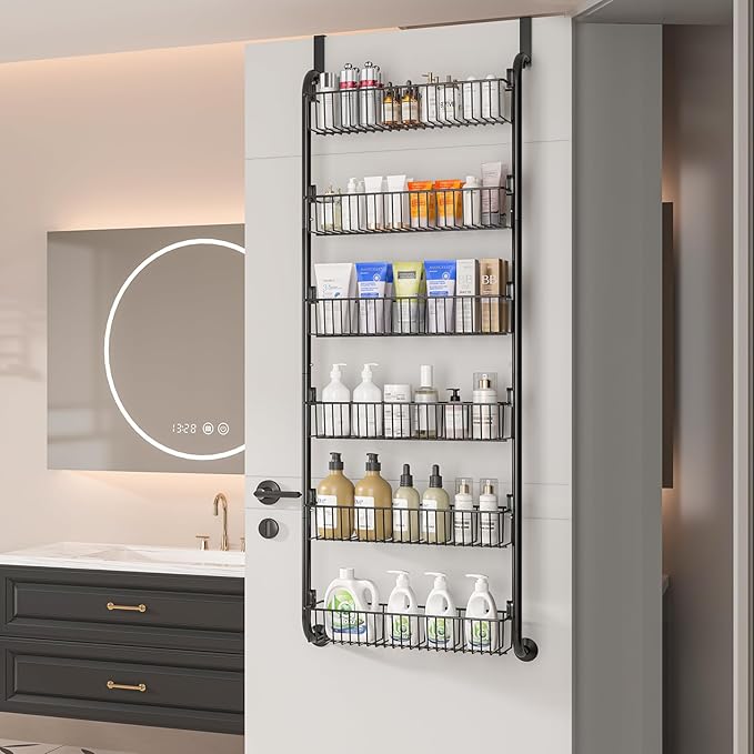 MIAOLI Over the Door Pantry Organizers and Storage, 6-Tier Spice Rack, Home &