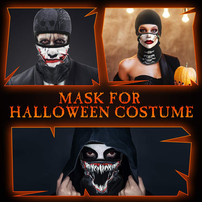 Venswell 3D Balaclava Ski Mask Cool Skull Animal Full Face Mask Cycling/Motorcycle/Halloween Ht-Open Teeth-1