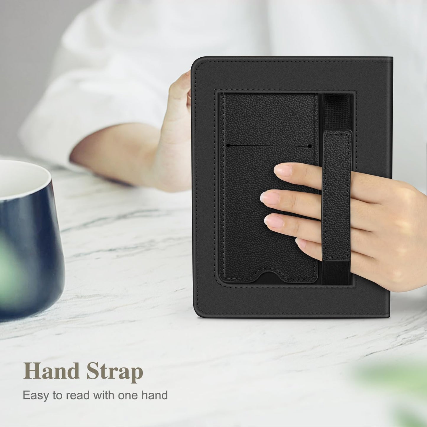 FINTIE Case for 7"/6.8" Kindle Paperwhite(12th/11th Generation-2024/2021) and Kindle Colorsoft Signature Edition - Foldable Stand Cover Auto Wake/Sleep for Paperwhite 2024, Black