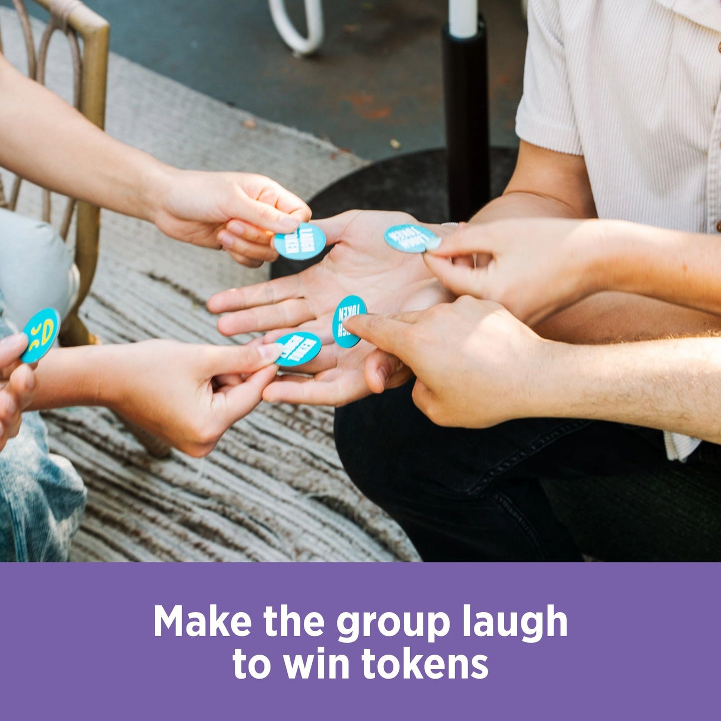 DSS Games You Laugh You're Out [Try Not to Laugh Family Card Game for Adults & Teens | Party Game | 125 Prompt Fun Cards for Family Nights & Parties | Ages 14+]