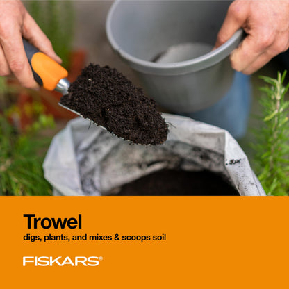 Fiskars 384490-1002 Garden Scratch Tool Set, Recyclable Package, Black/Orange