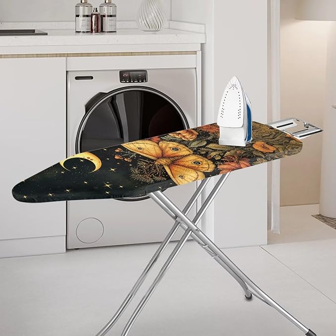 Butterfly Starry Sky Steam Ironing Board Cover, Retro Butterfly Flower Cluster