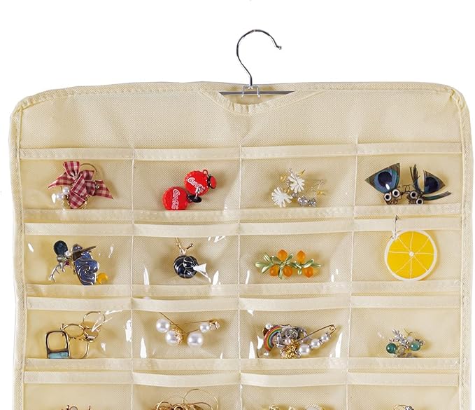 Bloss Hanging Jewelry Organizer 80 Pockets Hanging Double-Side Jewel Hanger