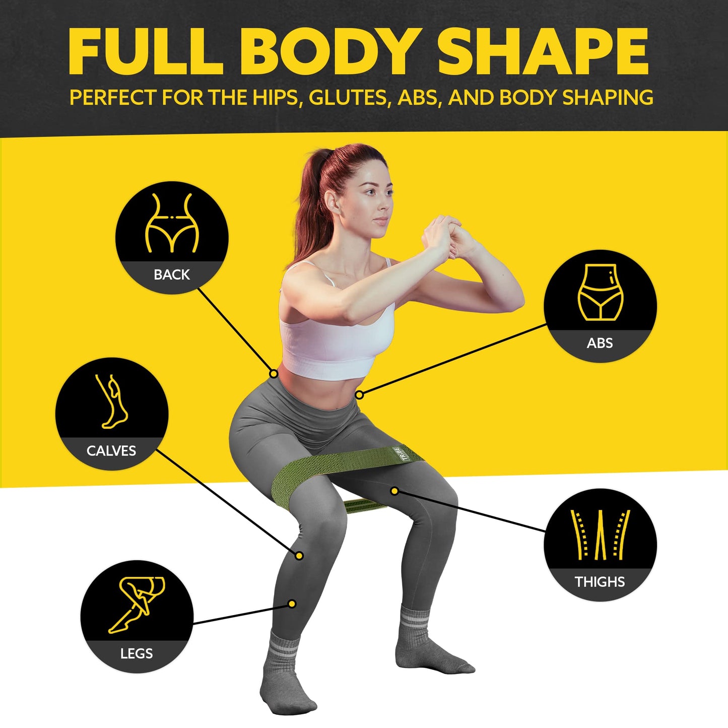 Fabric Resistance Bands for Working Out - Booty Bands for Women and Men - Exercise Bands Resistance Bands Set - Workout Bands Resistance Bands for Legs